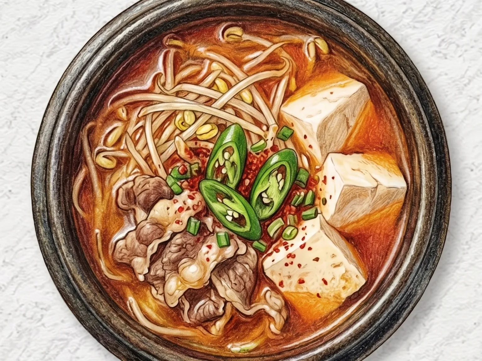 우삼겹숙주청양찌개