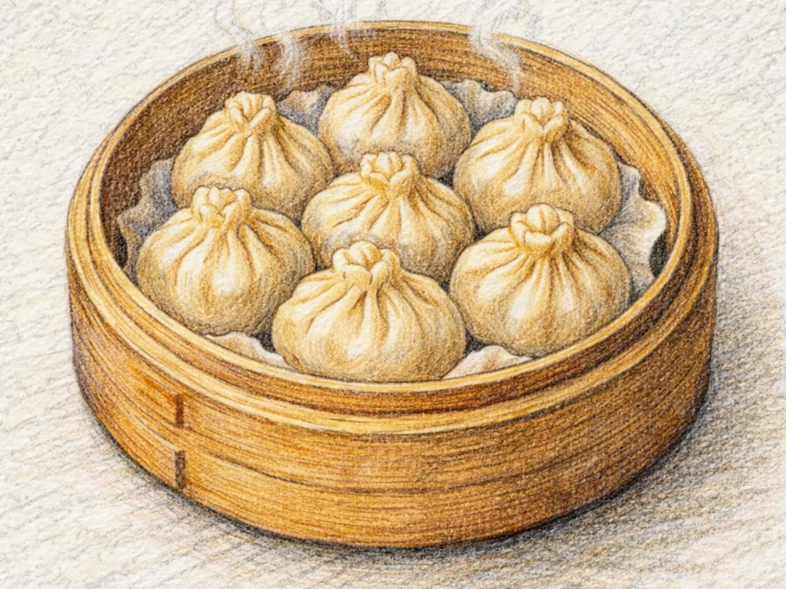 샤오룽바오 (상하이식 육수 들어간 돼지고기 만두)