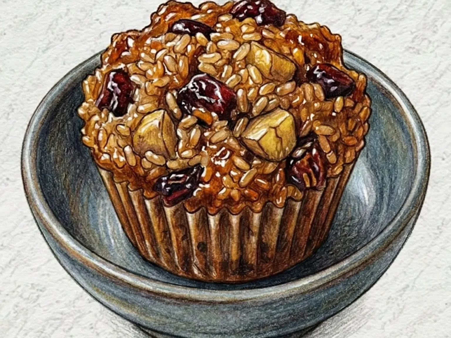 Yakbap Muffin (muffins de arroz glutinoso dulce)