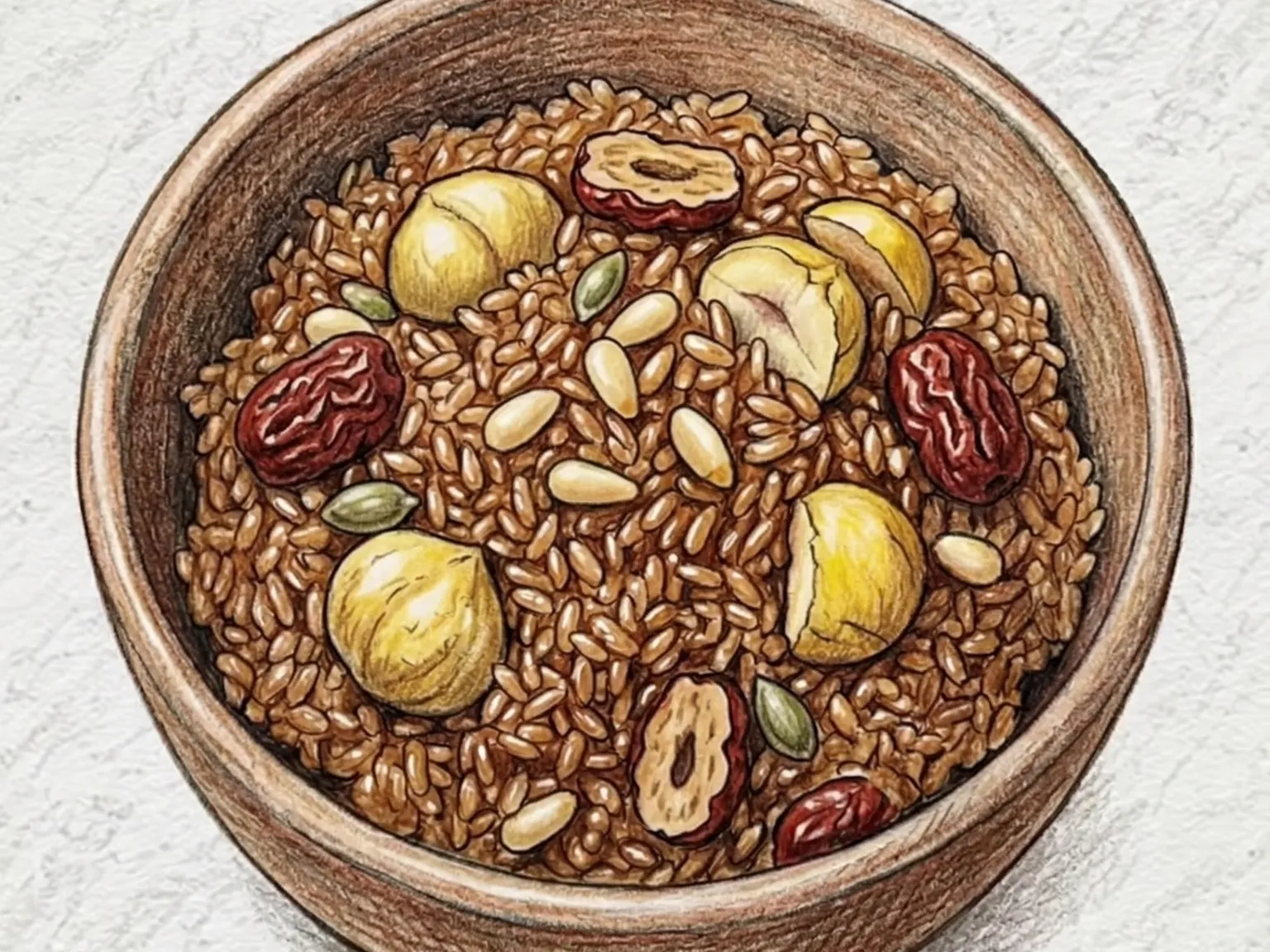 Yakbap (Arroz grudento doce coreano)