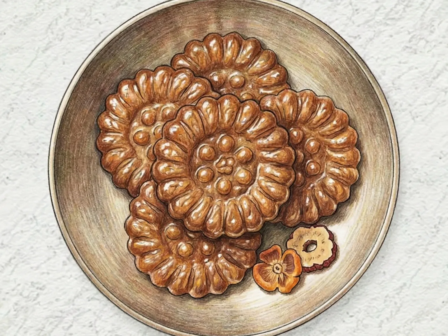 Yakgwa (pastel de miel y jengibre frito coreano)