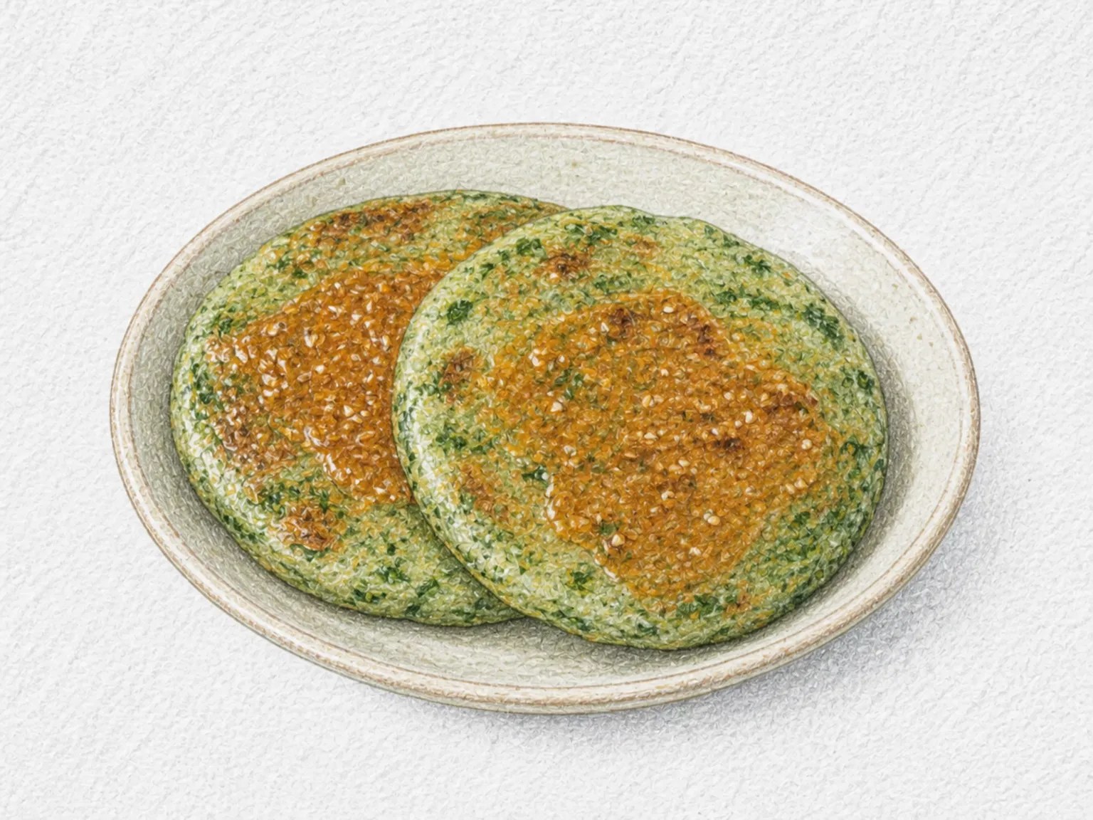 Yakitsuke (Griddled Mugwort Rice Cakes)