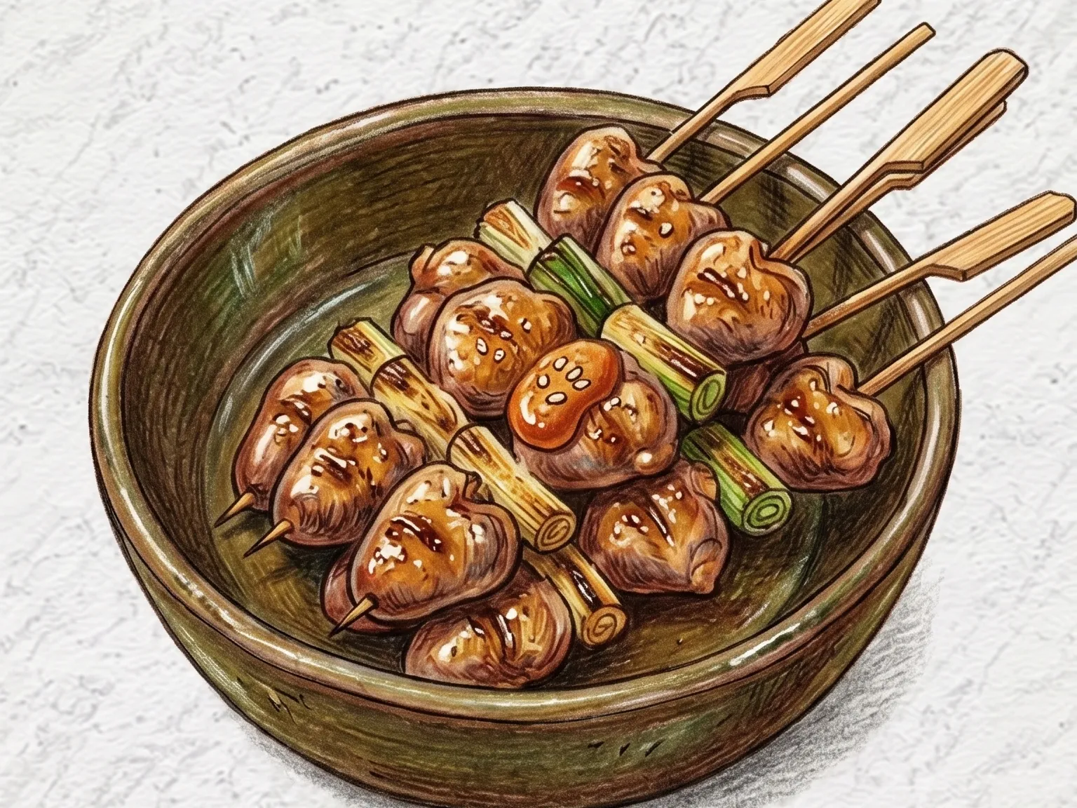 염통꼬치