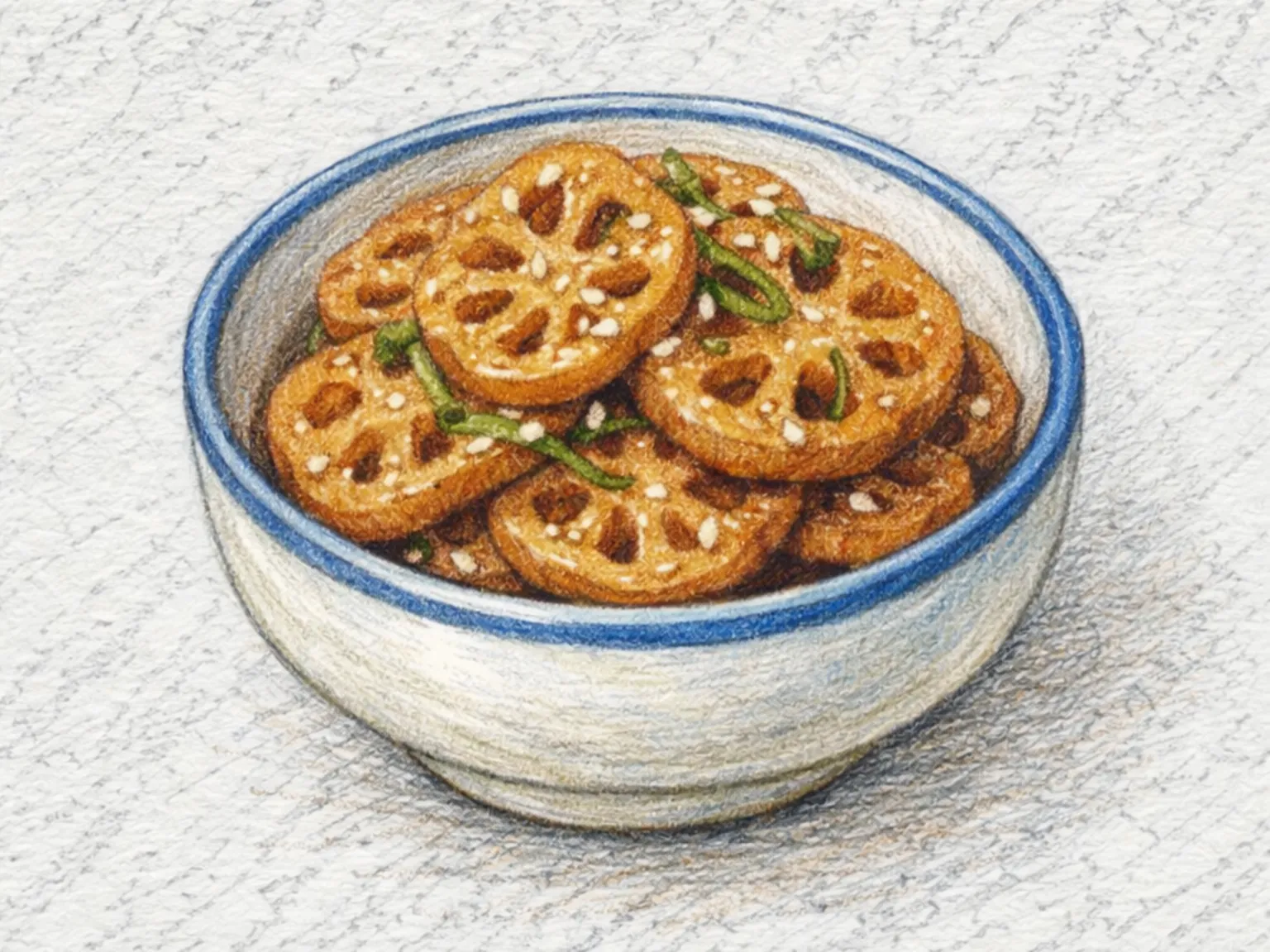 Yeongeun Jorim (raíz de loto glaseada coreana)