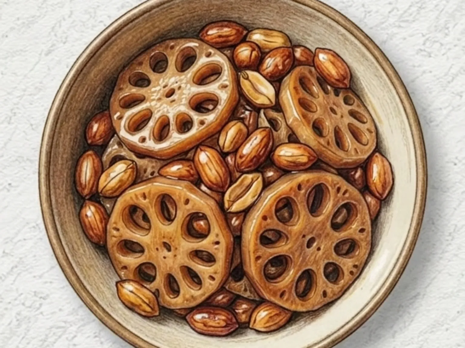 ヨングン タンコン ジョリム(れんこんと落花生の醤油煮)