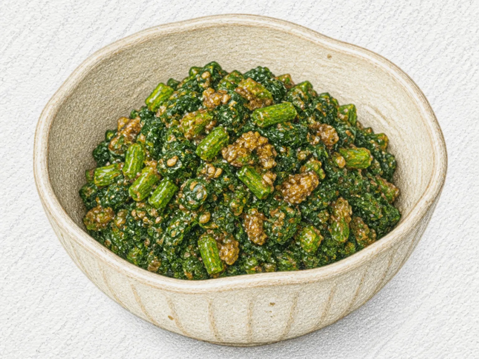 Yogoshi (Finely Chopped Greens with Sesame Miso)