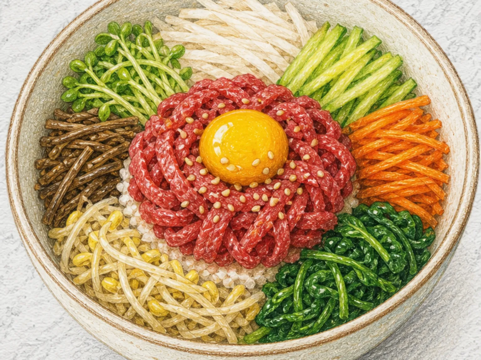 Korean Beef Tartare Bibimbap